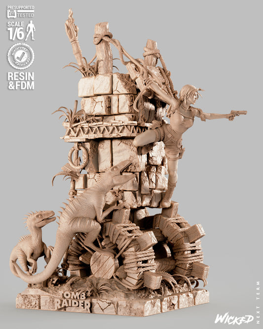 Lara Croft (Fan Art) Sculpt - 1:6 and 1:12 scale 3d Printed Model Kit