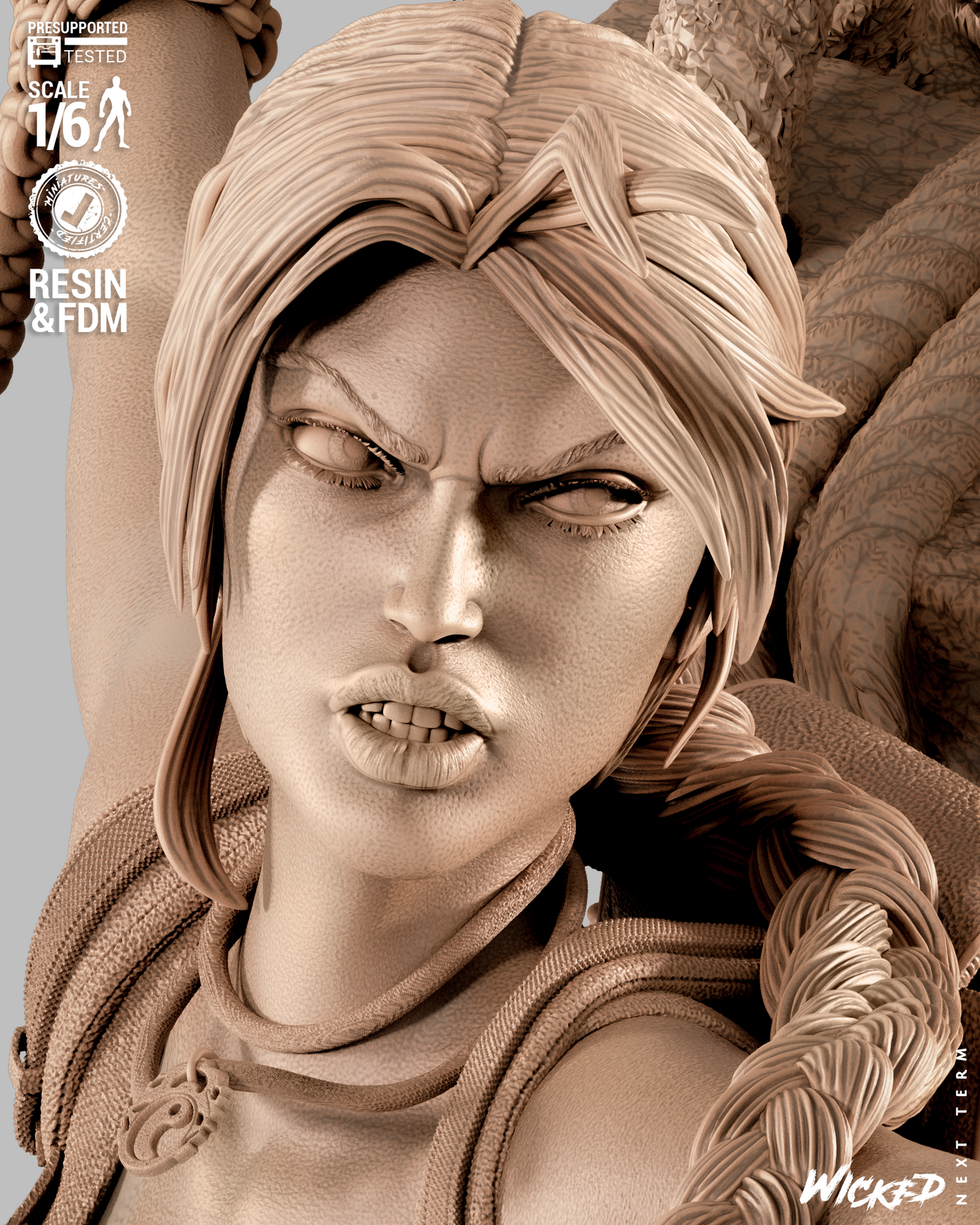 Lara Croft (Fan Art) Sculpt - 1:6 and 1:12 scale 3d Printed Model Kit