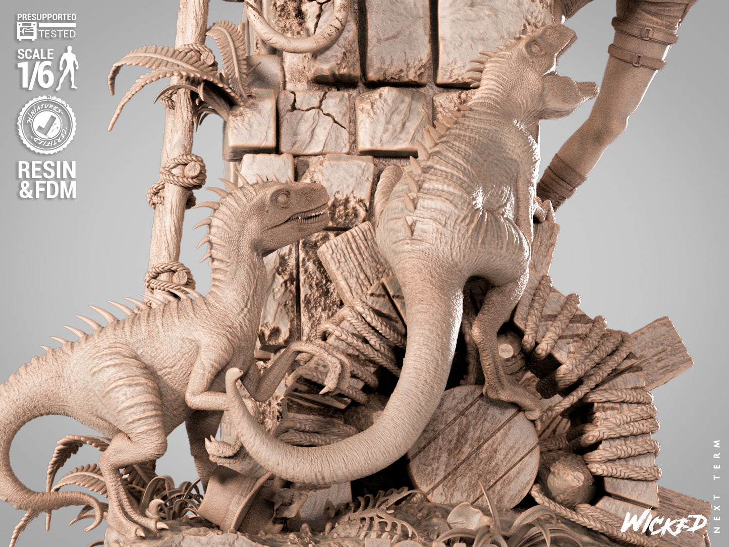 Lara Croft (Fan Art) Sculpt - 1:6 and 1:12 scale 3d Printed Model Kit