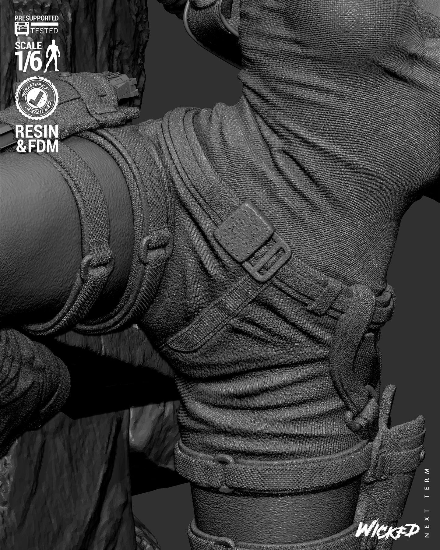 Lara Croft (Fan Art) Sculpt - 1:6 and 1:12 scale 3d Printed Model Kit
