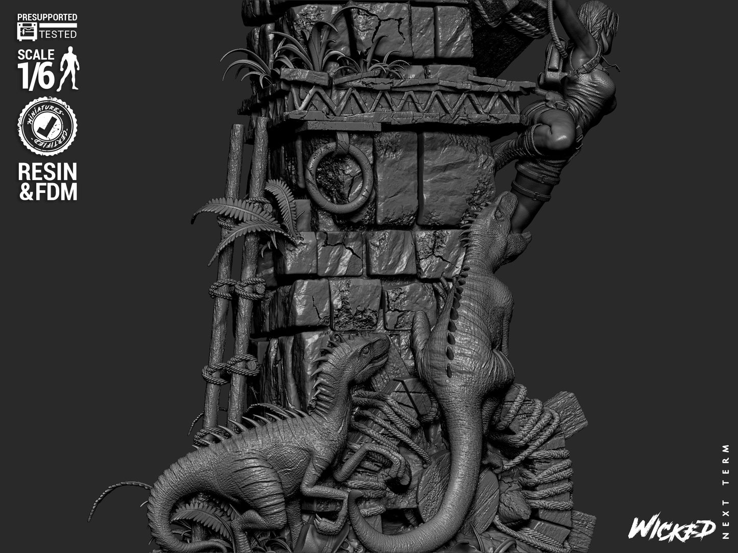 Lara Croft (Fan Art) Sculpt - 1:6 and 1:12 scale 3d Printed Model Kit