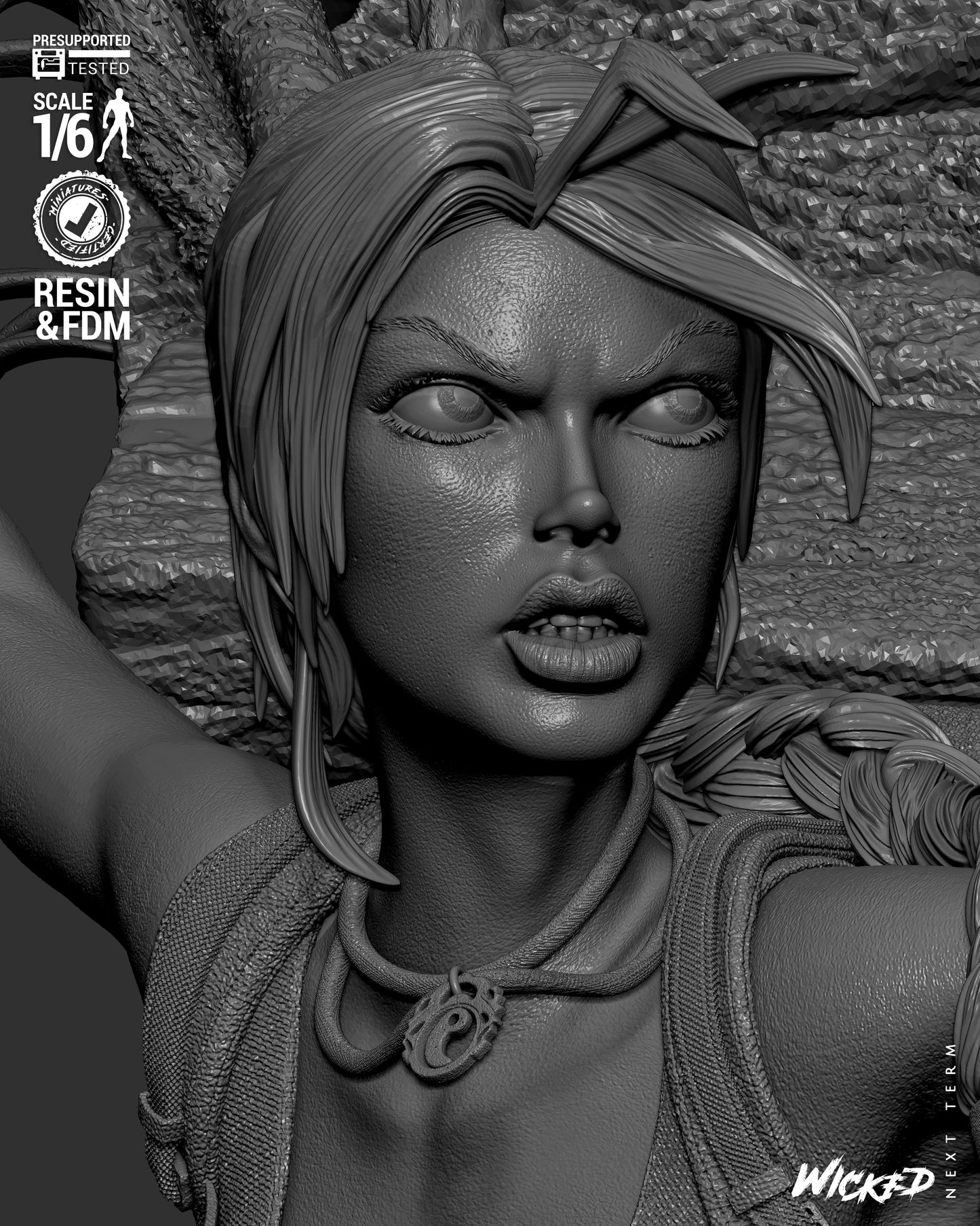 Lara Croft (Fan Art) Sculpt - 1:6 and 1:12 scale 3d Printed Model Kit