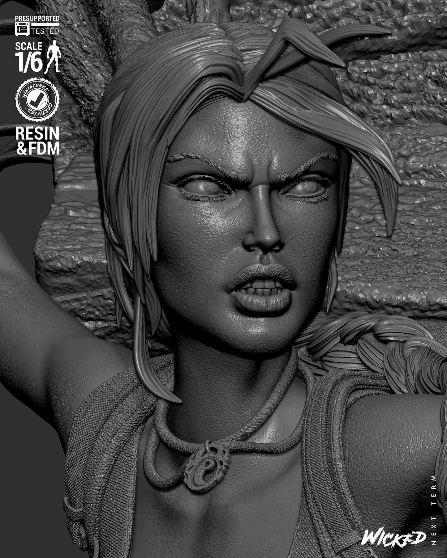 Lara Croft (Fan Art) Sculpt - 1:6 and 1:12 scale 3d Printed Model Kit