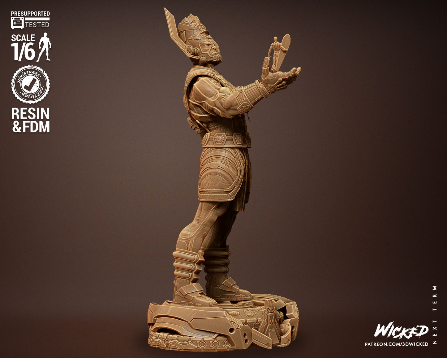 Galactus Statue (Fan Art) - 12 or 10 scale 3d Printed Statue