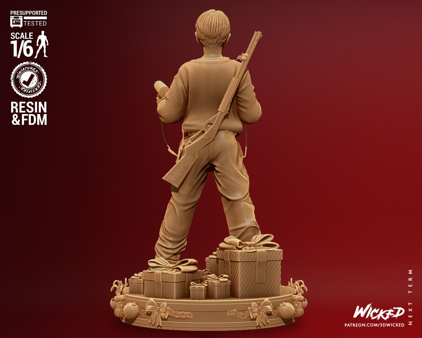 Home Alone - Kevin - 3D Printed Model Kit 6 Scale 12 Scale