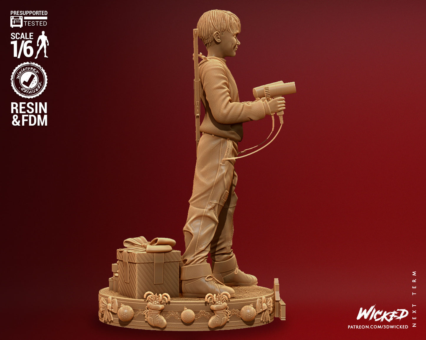 Home Alone - Kevin - 3D Printed Model Kit 6 Scale 12 Scale
