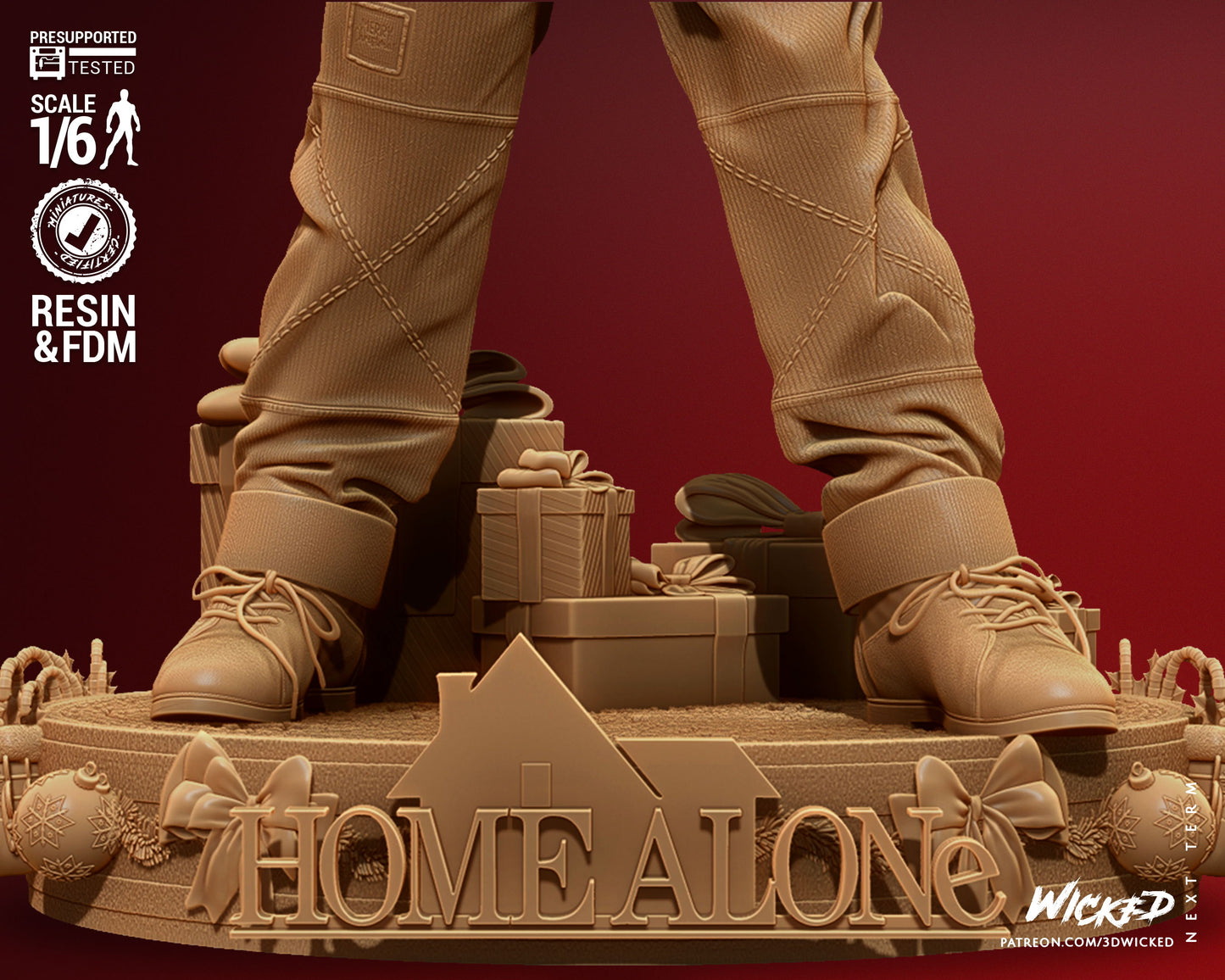 Home Alone - Kevin - 3D Printed Model Kit 6 Scale 12 Scale