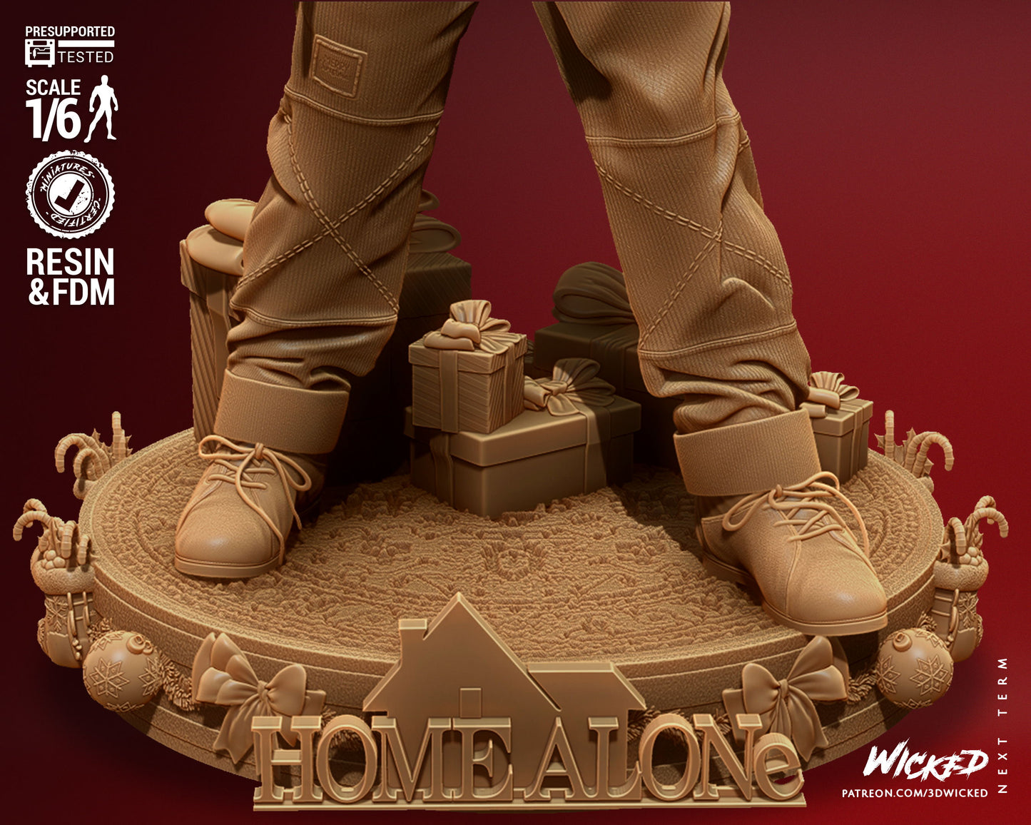 Home Alone - Kevin - 3D Printed Model Kit 6 Scale 12 Scale