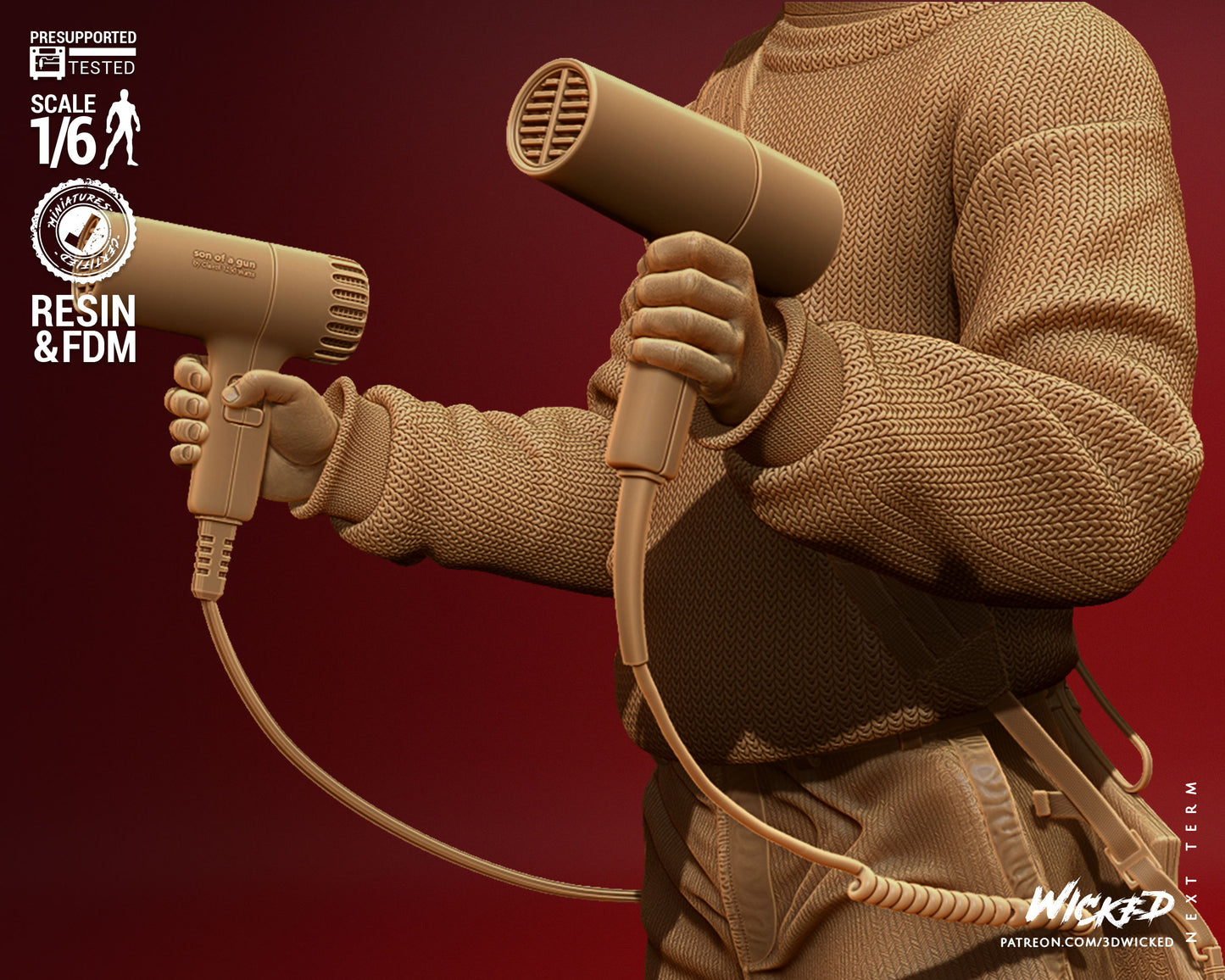 Home Alone - Kevin - 3D Printed Model Kit 6 Scale 12 Scale