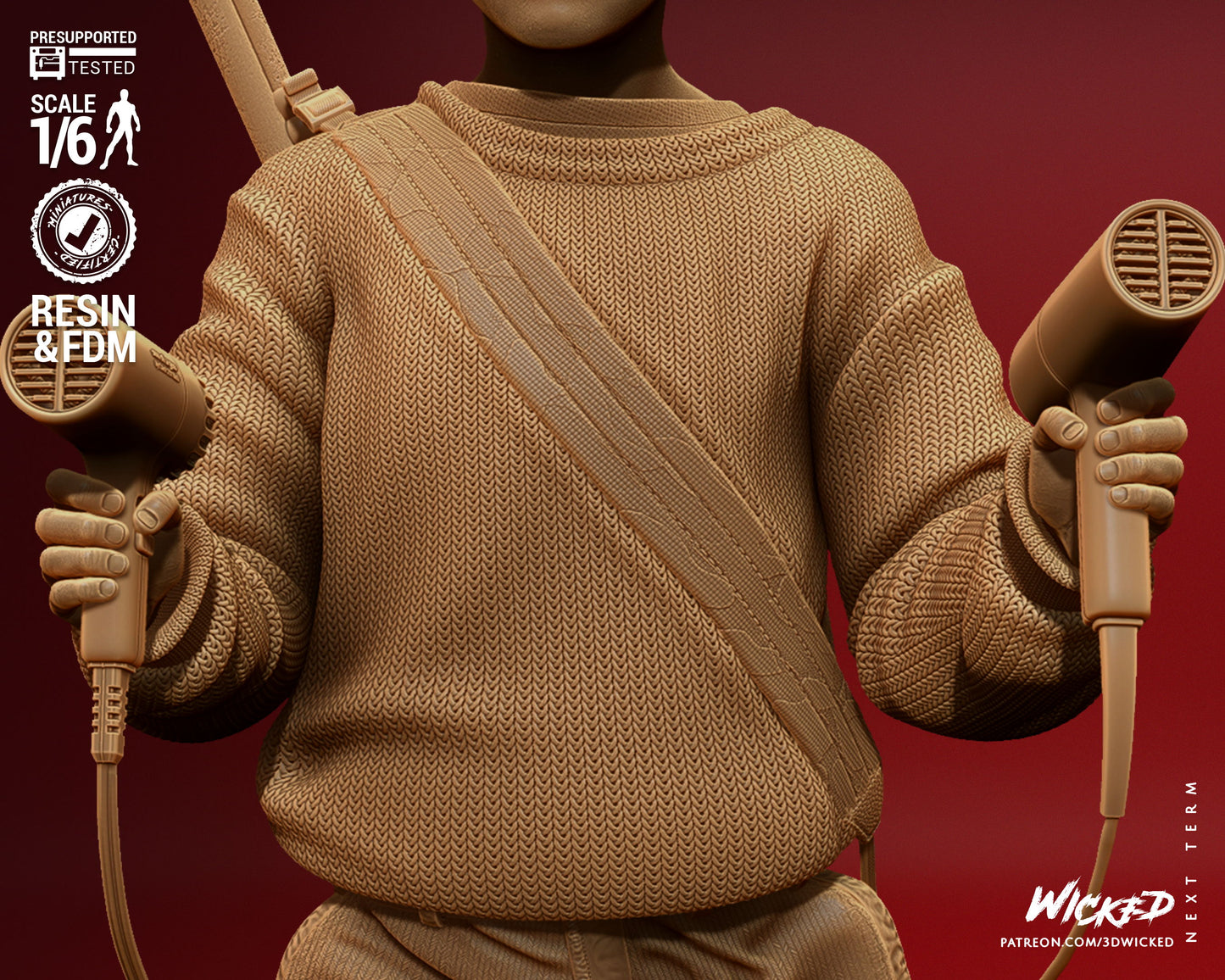 Home Alone - Kevin - 3D Printed Model Kit 6 Scale 12 Scale
