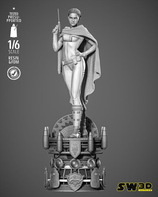 Padme Sculpt (Star Wars) Fan Art - 6th or 12th scale - 3D Printed