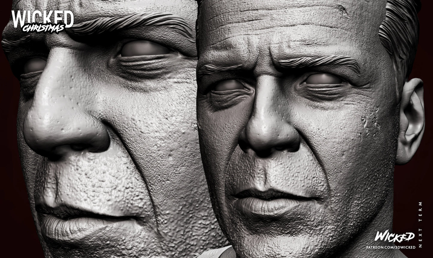 Die Hard - John McClane - Bruce Willis 3d printed - 1:6 Scale 350mm (Fan Art)