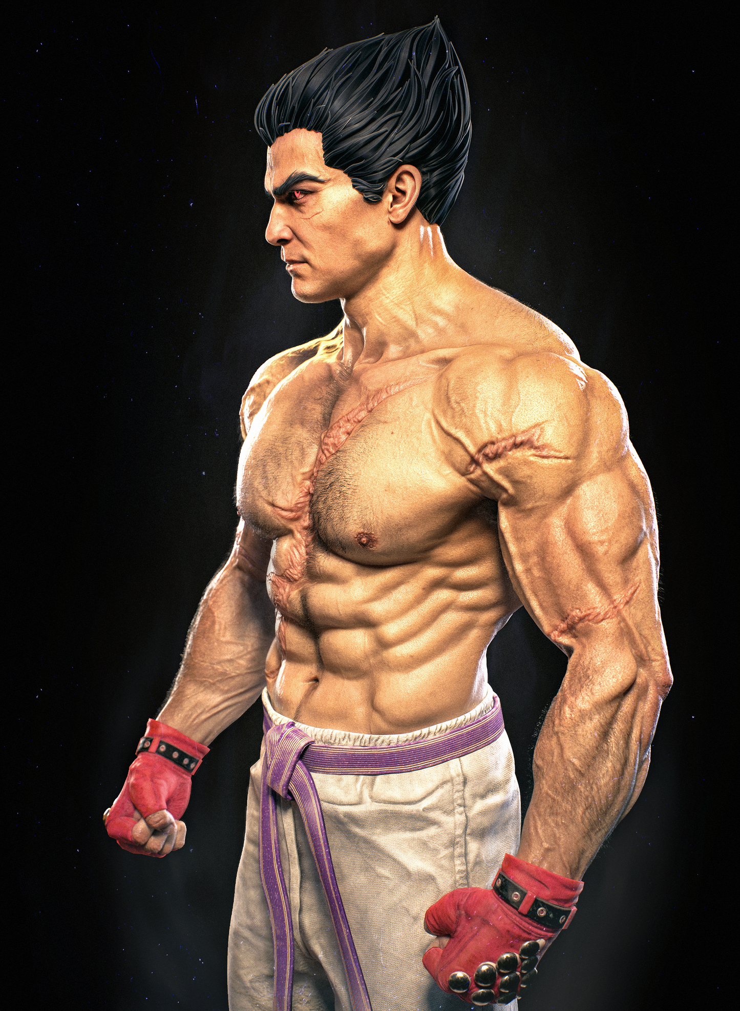 Kazuya - 3d Printed Model Action / Museum pose statue - 9 and 6 scale