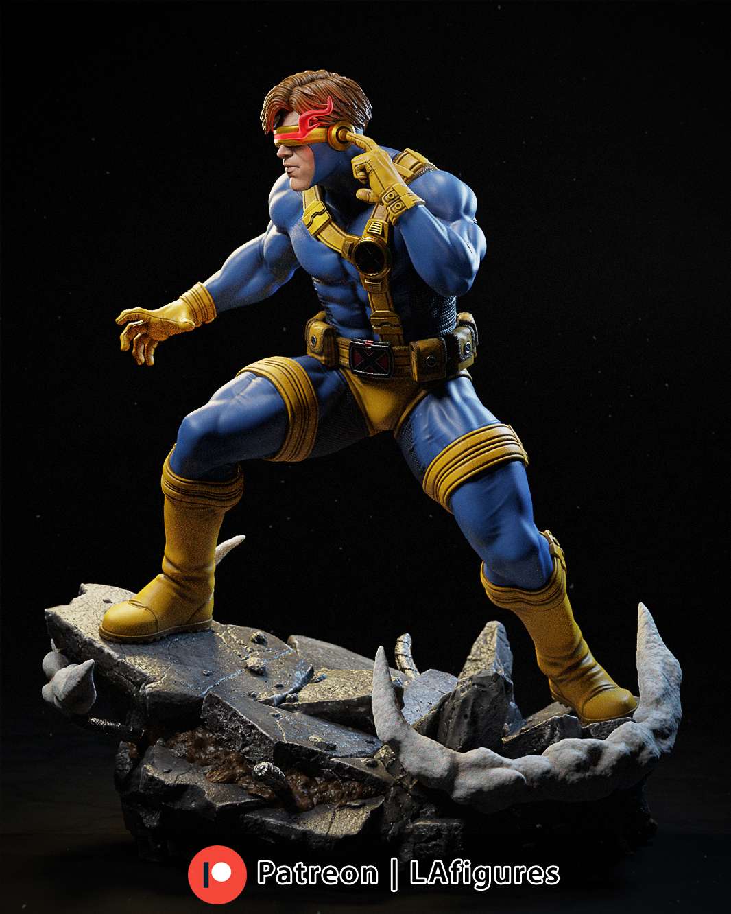Cyclops (X-Men) Statue - 10 or 12 scale 188mm - 3D Print Fan Art