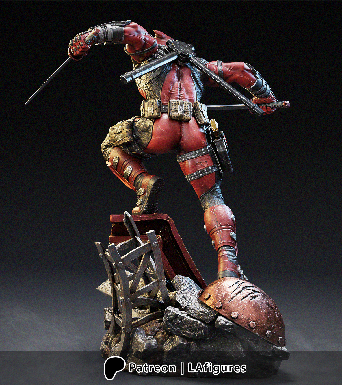 Deadpool (3D Printed) Fan Art - Various Scales - LA Figures