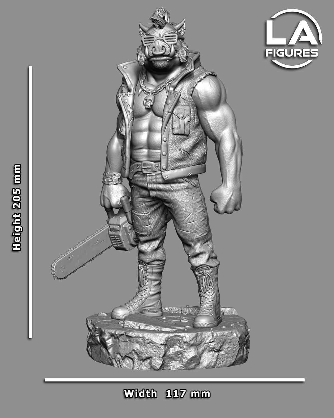 Bebop (TMNT) Statue - Fan Art 10 Scale (205mm) 3D Print Kit