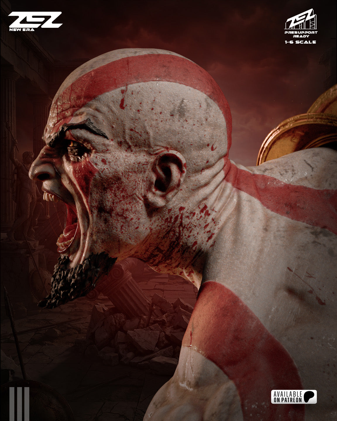 Kratos (ZEZ) - 3D Printed Fan Art Model Kit