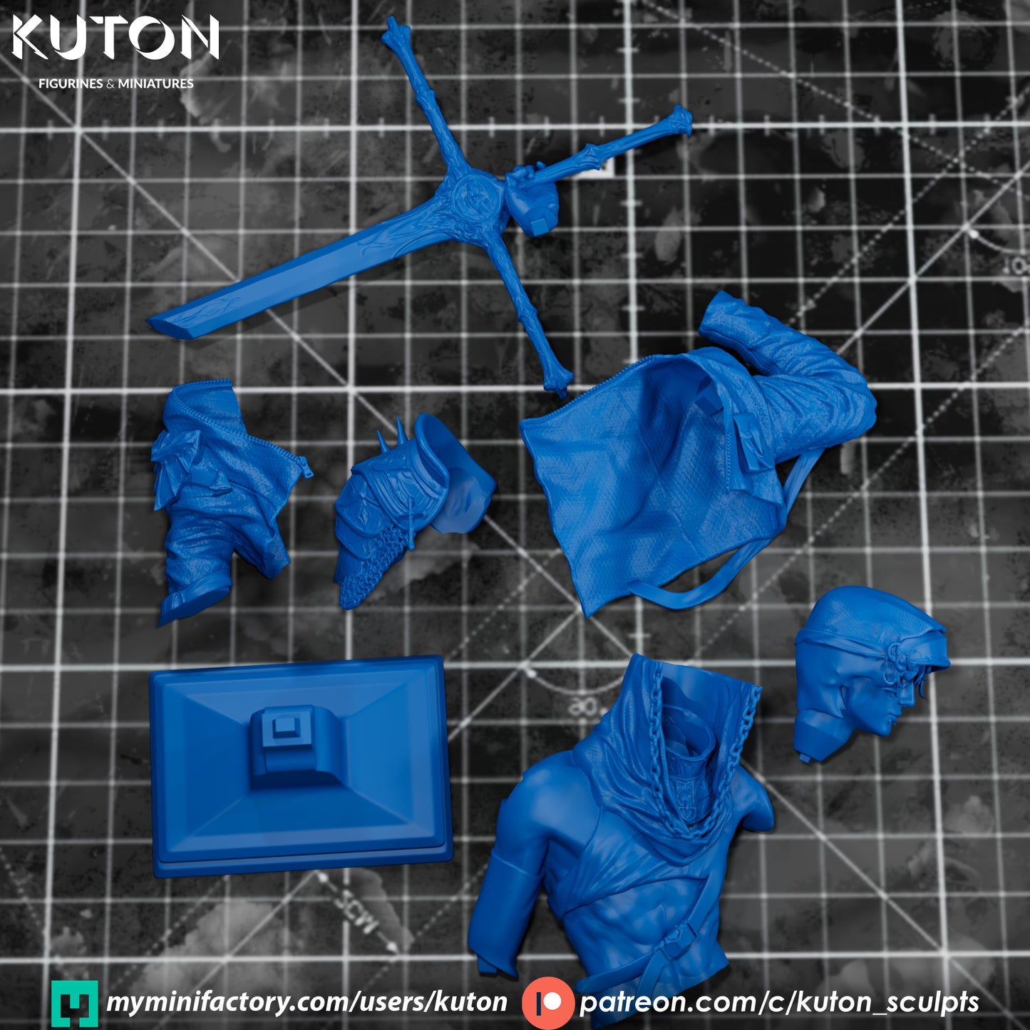 Elias 3D Printed Statue / Bust Model kit