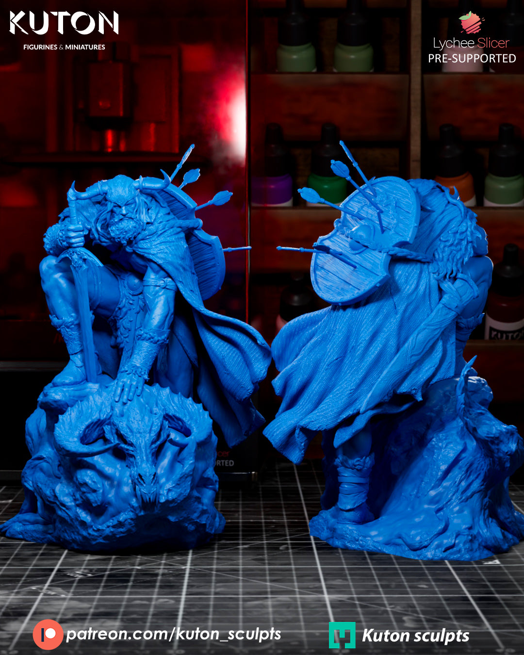 Draven Statue / Bust - Viking Warrior - 3D Print Model Kit