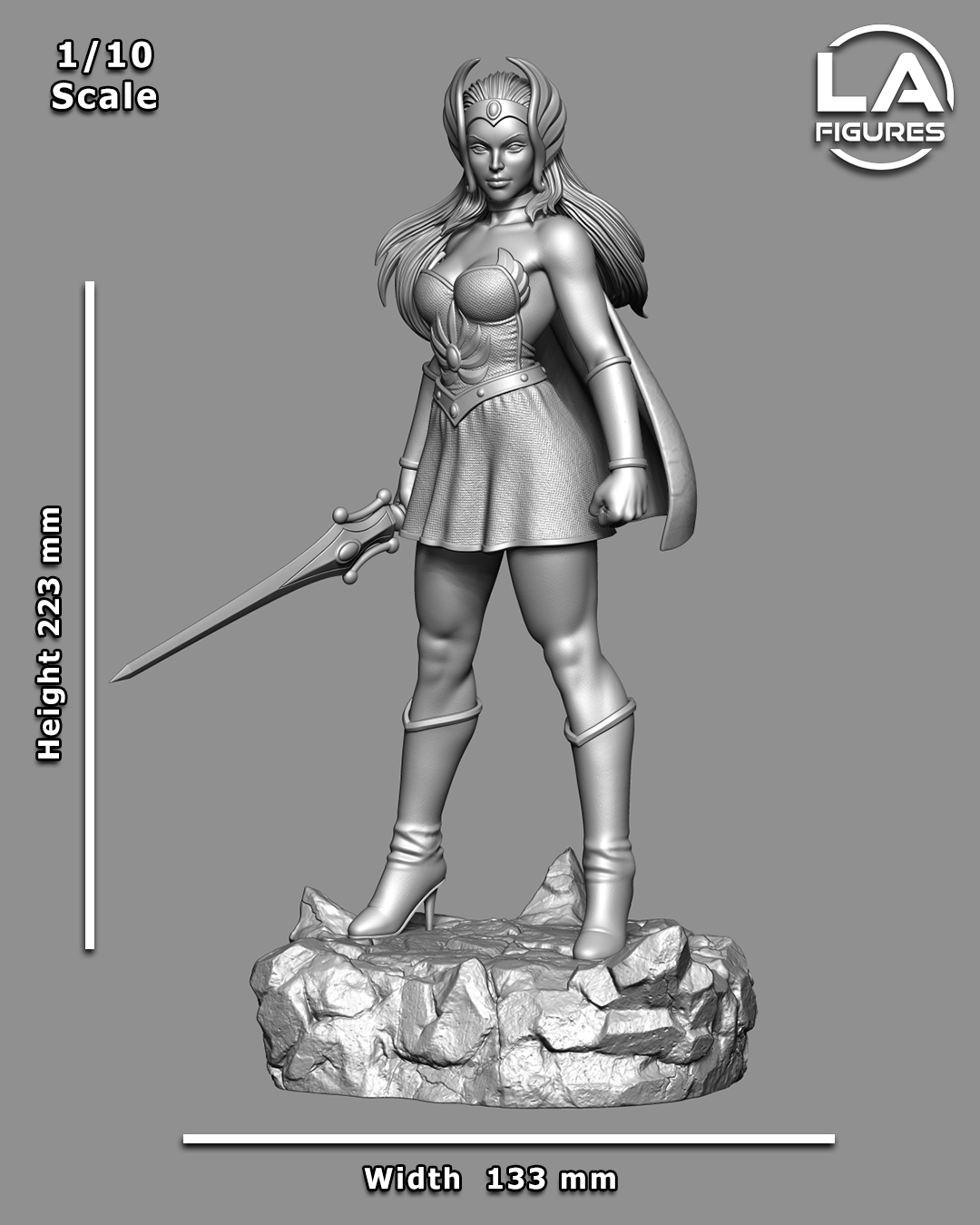 She-ra (He-Man) Statue - Fan Art 10 or 12 scale 223mmmm - 3D Print