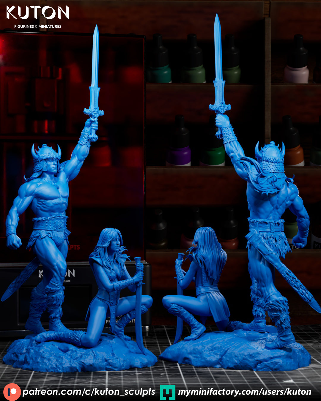 Conan X Valeria - 3D Printed Model Kit - 10 Scale