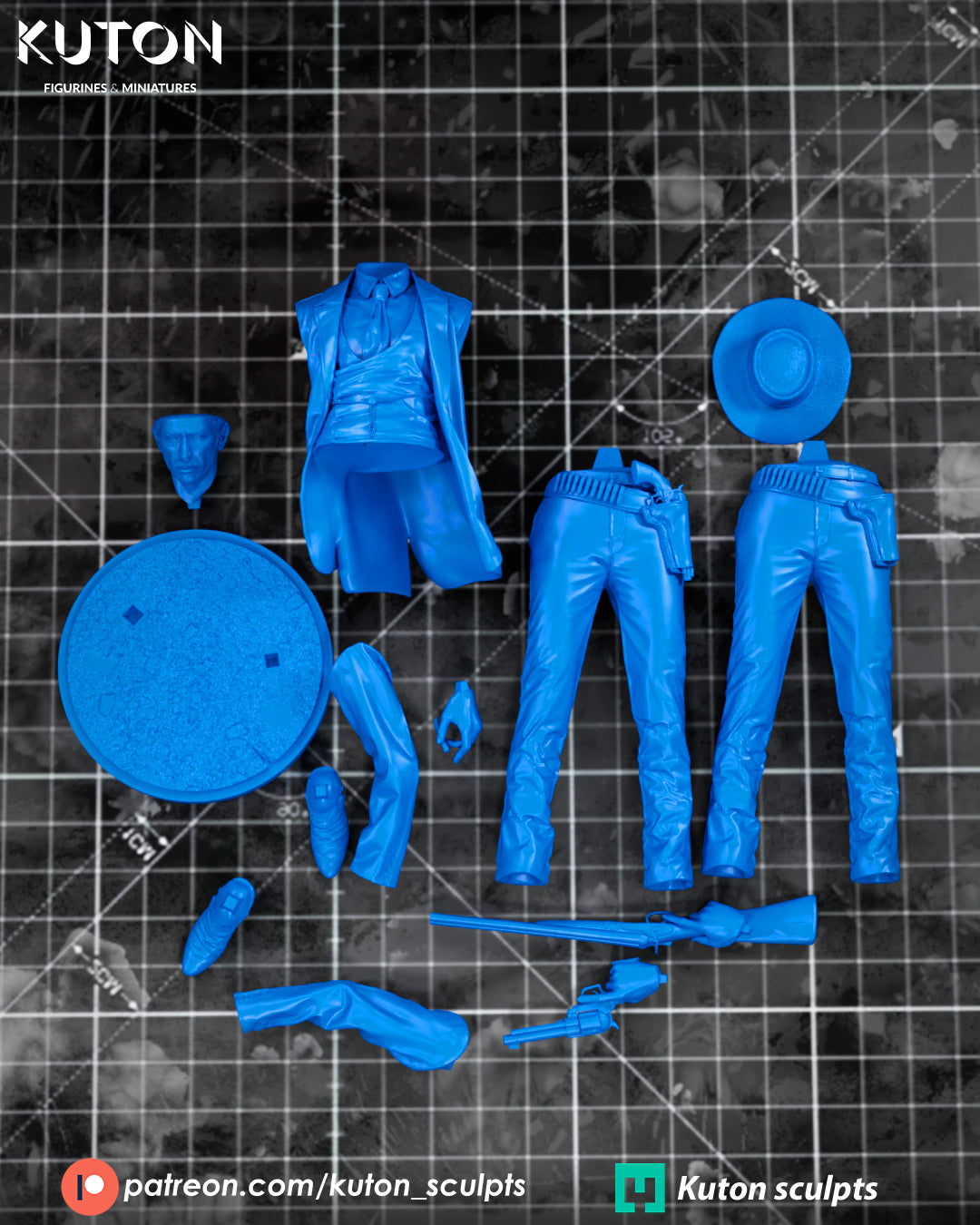 Colonel Mortimer (For a Few Dollars More) - 3D Printed Model Kit - Fan Art