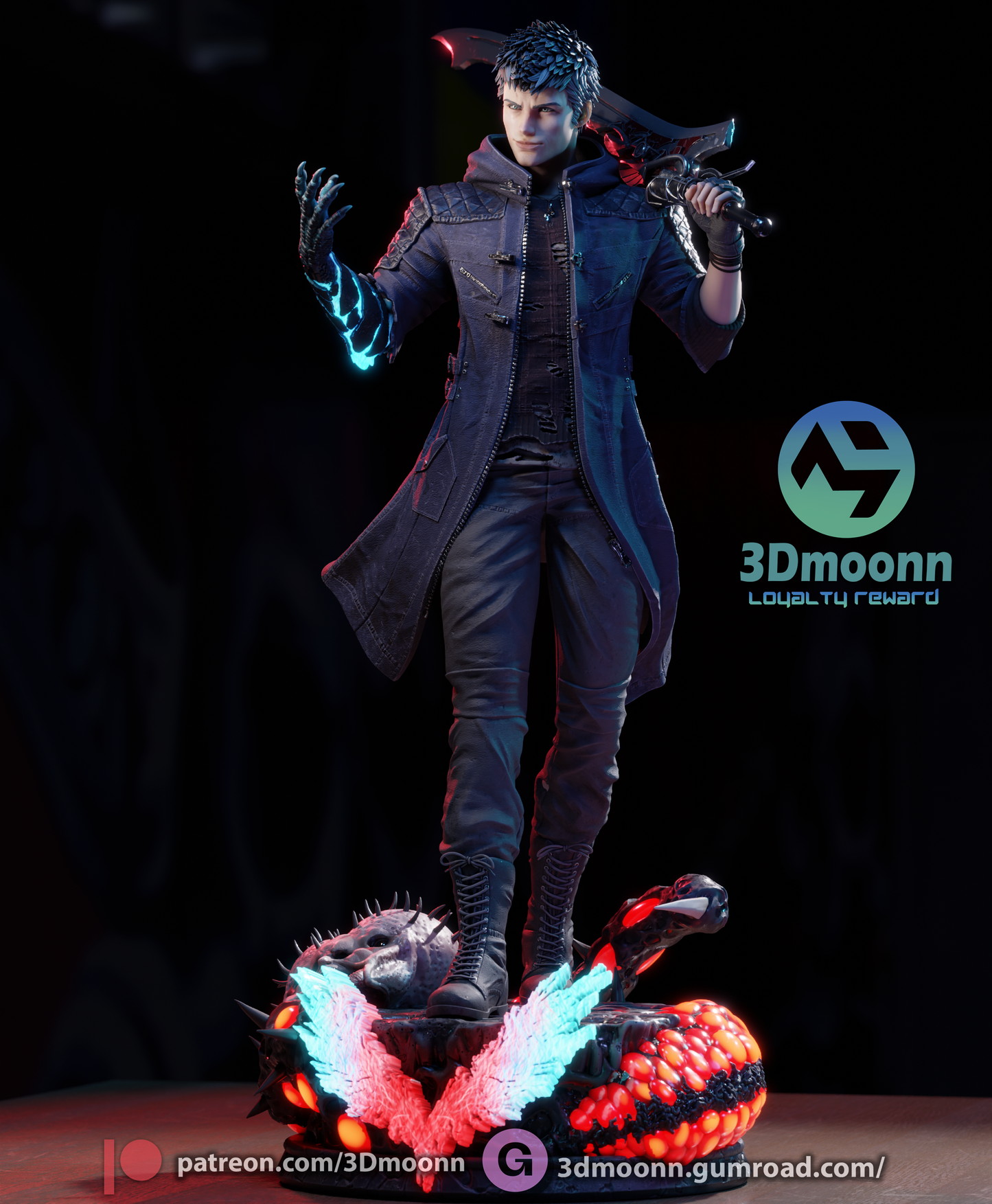 Nero (Devil May) - 3d Printed 1:6 model kit (Fan Art)