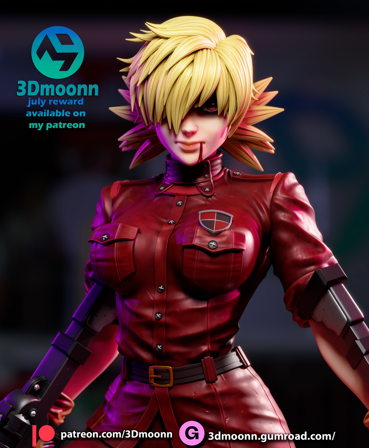 Seras Victoria (Hellsing) - 3d Printed 1:6 model kit