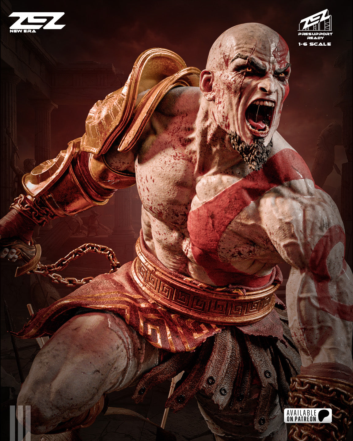 Kratos (ZEZ) - 3D Printed Fan Art Model Kit