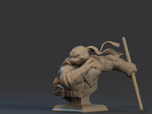 Donatello TNMT Bust - 3d Print - Ready to paint and Assemble,  Base and Bust