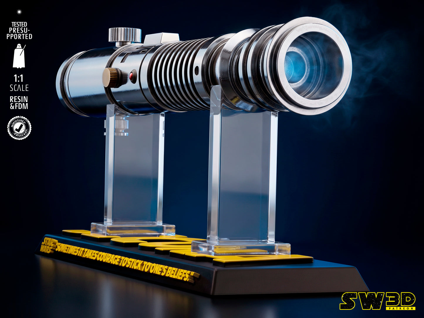 Aayla Lightsaber (Star Wars) - 3D printed model kit (Fan Art)