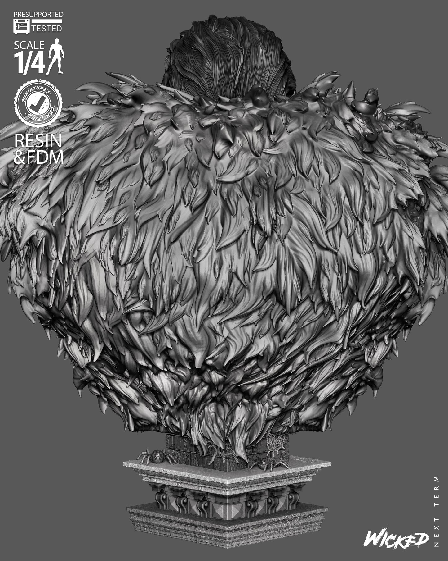 Kraven - 3D Printed Bust Model Kit - 4 Scale & 8 Scale