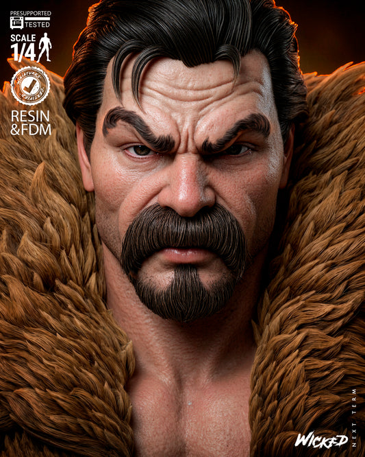 Kraven - 3D Printed Bust Model Kit - 4 Scale & 8 Scale