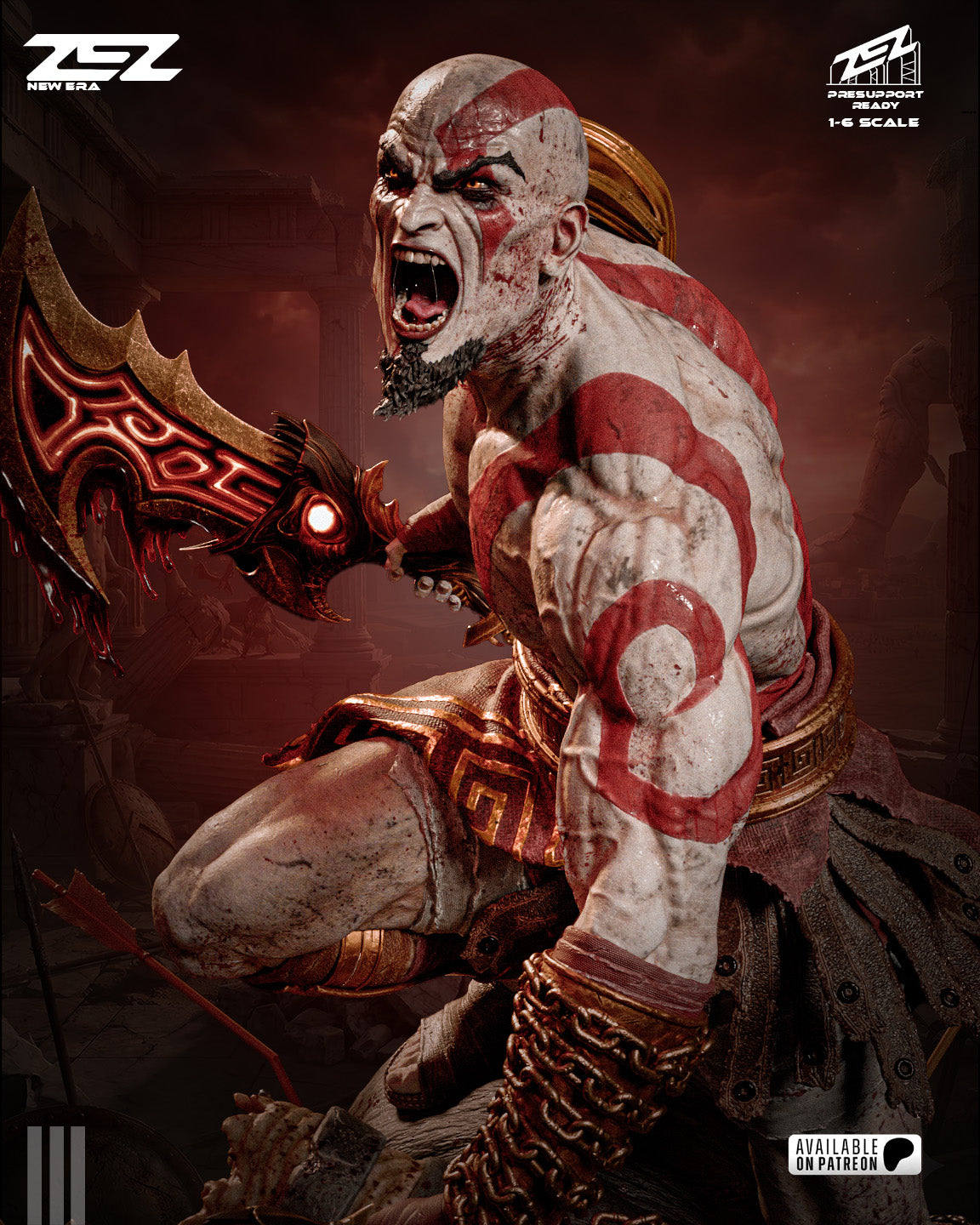 Kratos (ZEZ) - 3D Printed Fan Art Model Kit