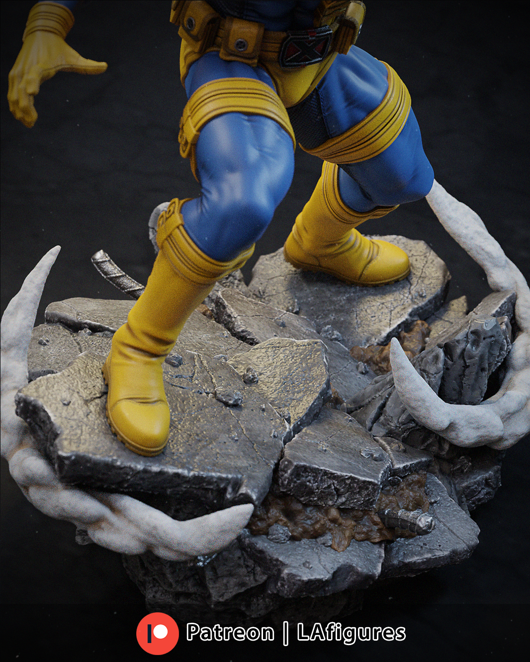 Cyclops (X-Men) Statue - 10 or 12 scale 188mm - 3D Print Fan Art