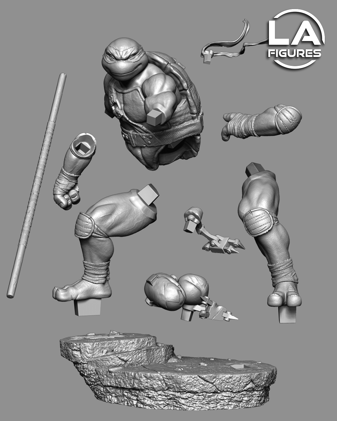 Donatello (TMNT) Statue - Fan Art 10 Scale (177mm) 3D Print Kit