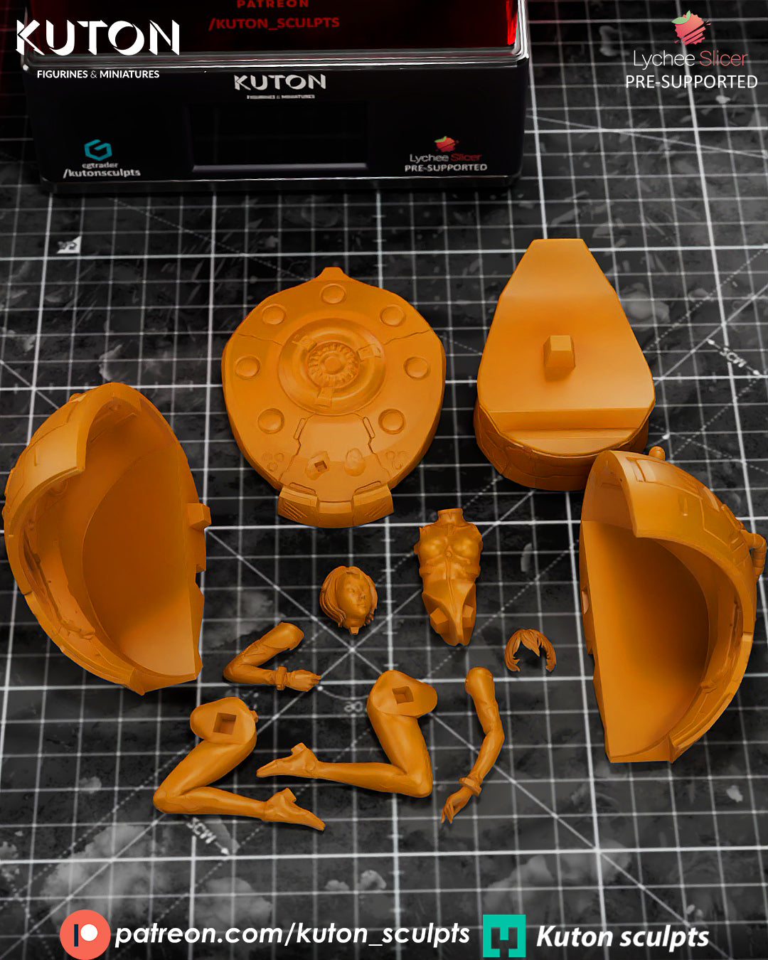 Rei Ayanami - Evangelion 3D Printed Model Kit 10 Scale