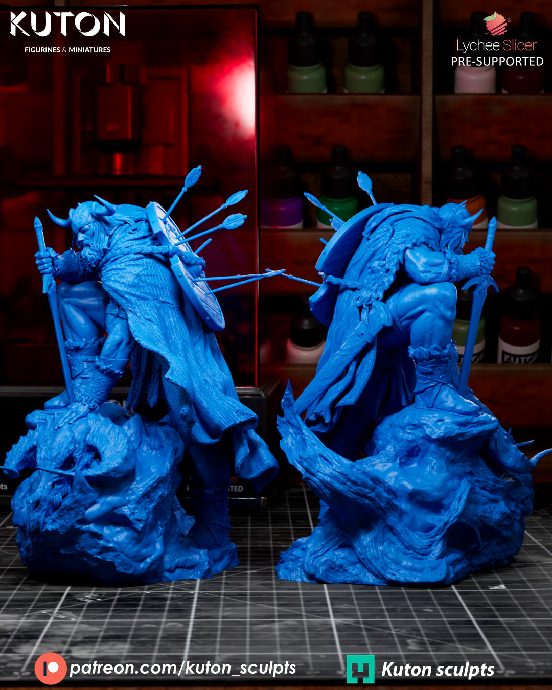 Draven Statue / Bust - Viking Warrior - 3D Print Model Kit