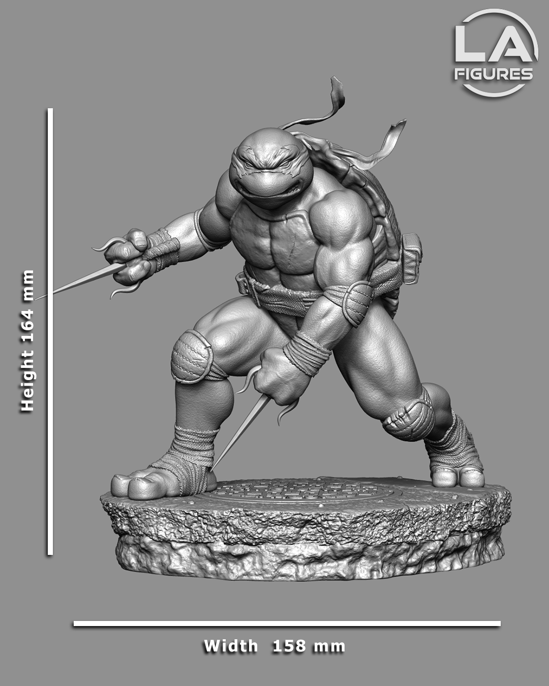 Raphael (TMNT) Statue - Fan Art 10 Scale (164mm) 3D Print Kit