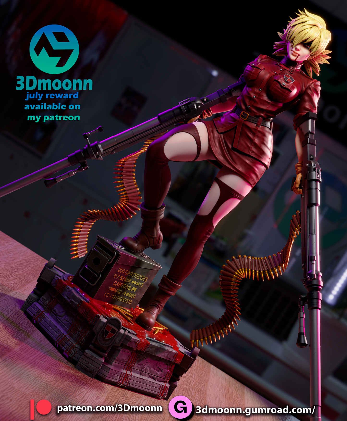Seras Victoria (Hellsing) - 3d Printed 1:6 model kit