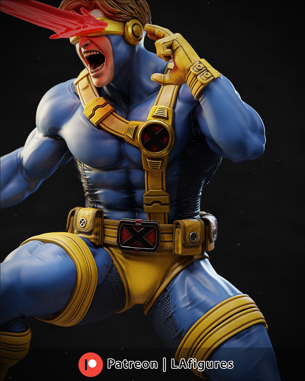 Cyclops (X-Men) Statue - 10 or 12 scale 188mm - 3D Print Fan Art