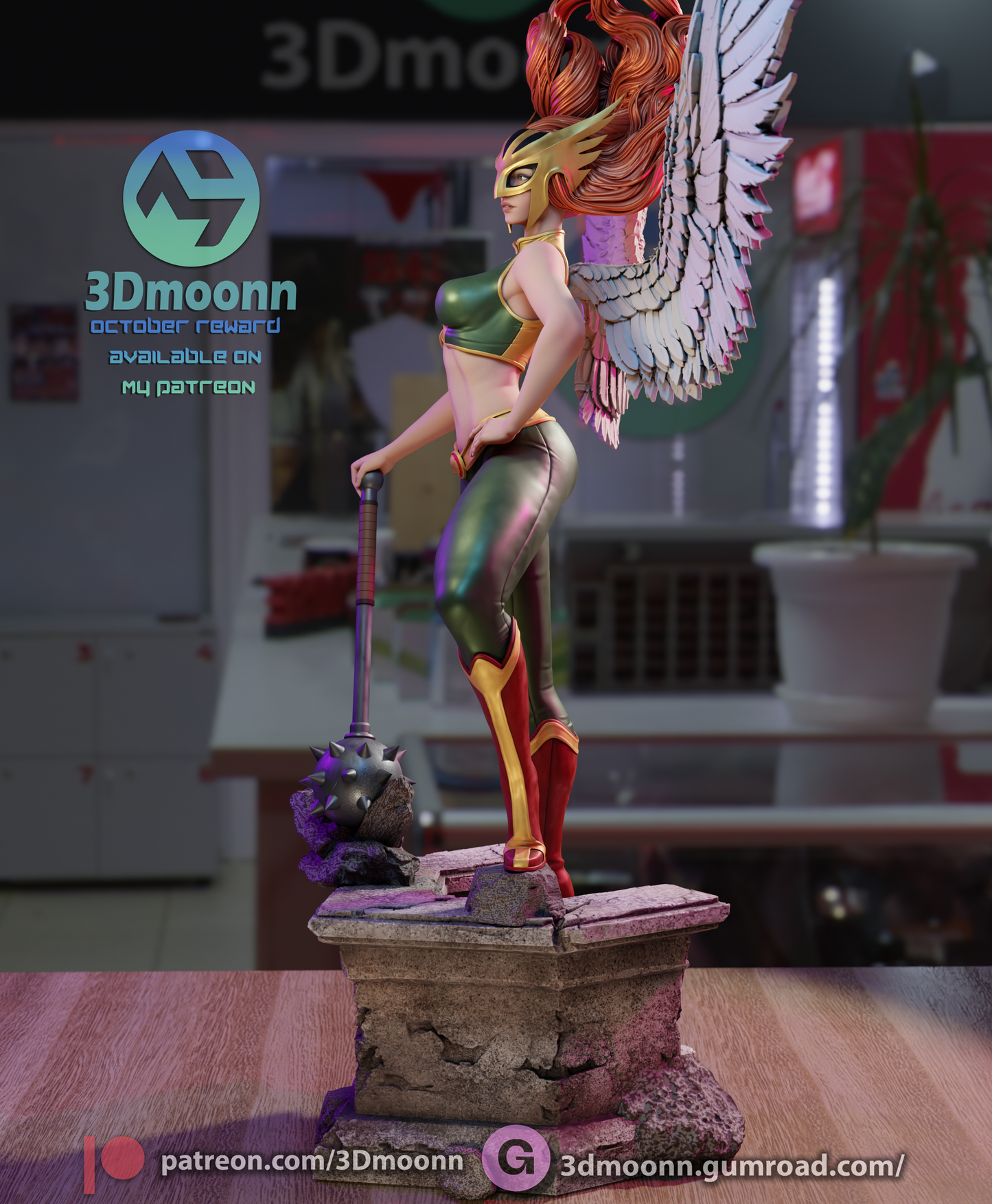 Hawkgirl (Shiera Sanders) - 3d Printed 1:6 model kit (Fan Art)
