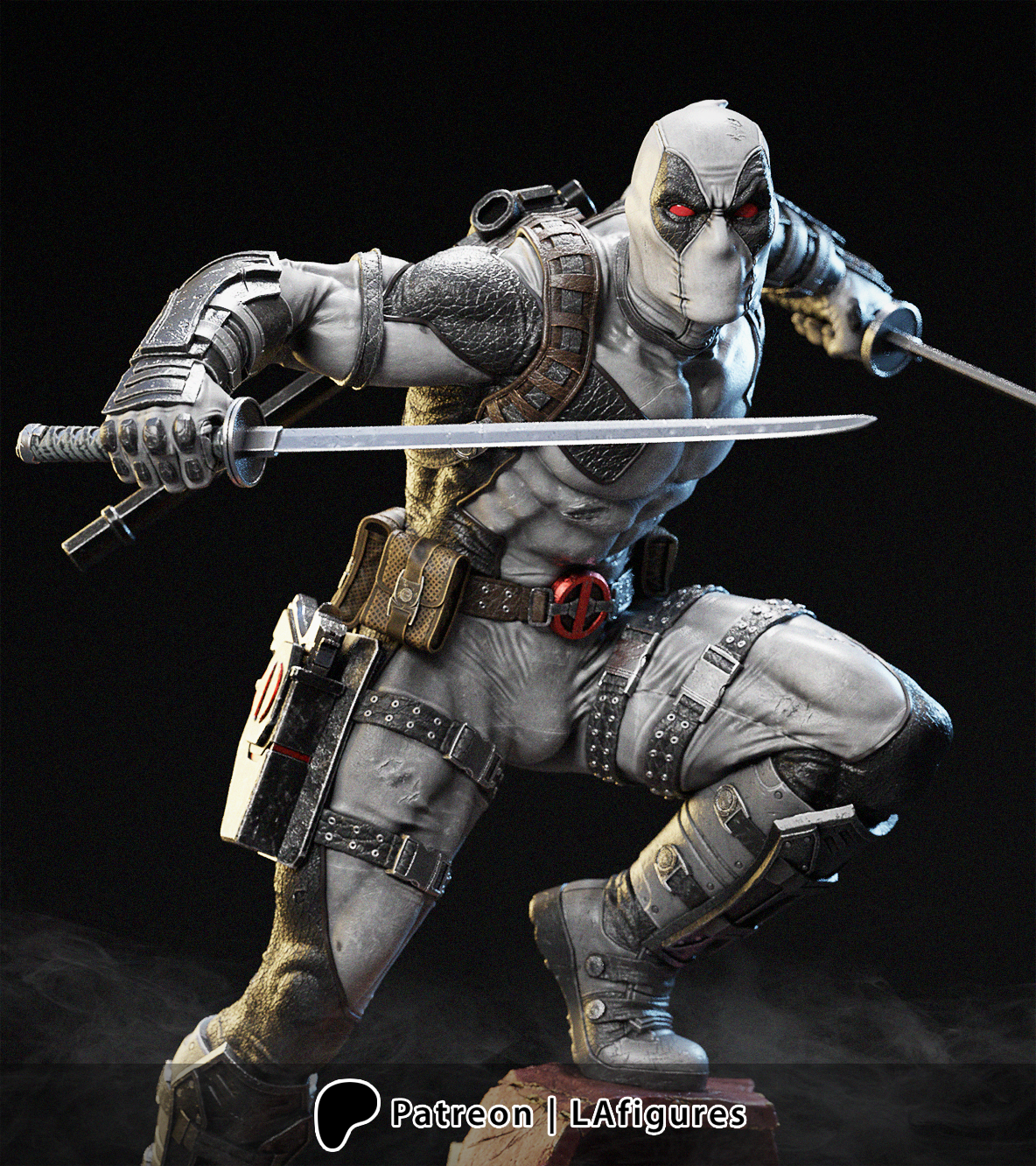 Deadpool (3D Printed) Fan Art - Various Scales - LA Figures