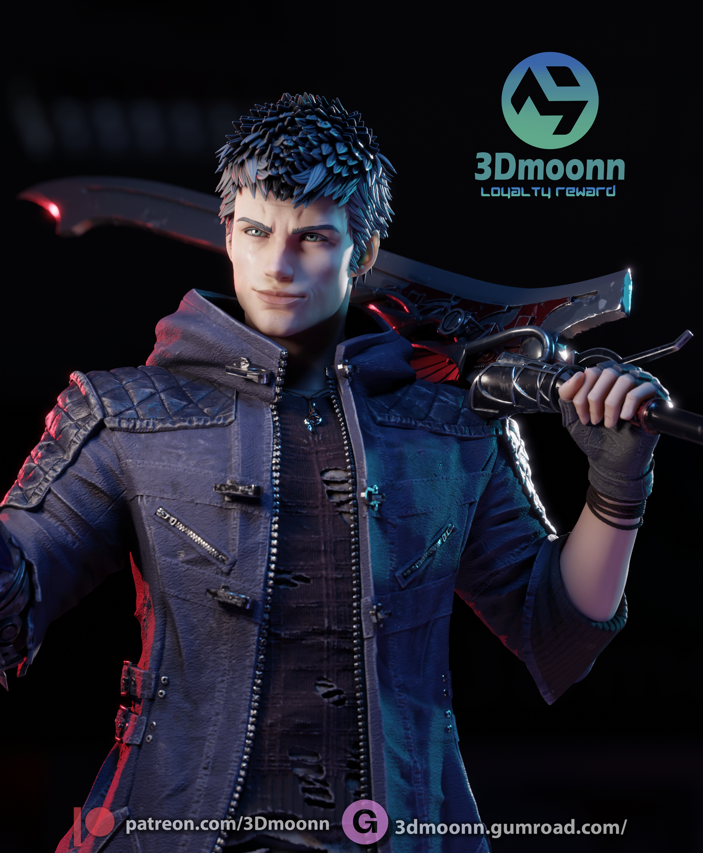 Nero (Devil May) - 3d Printed 1:6 model kit (Fan Art)