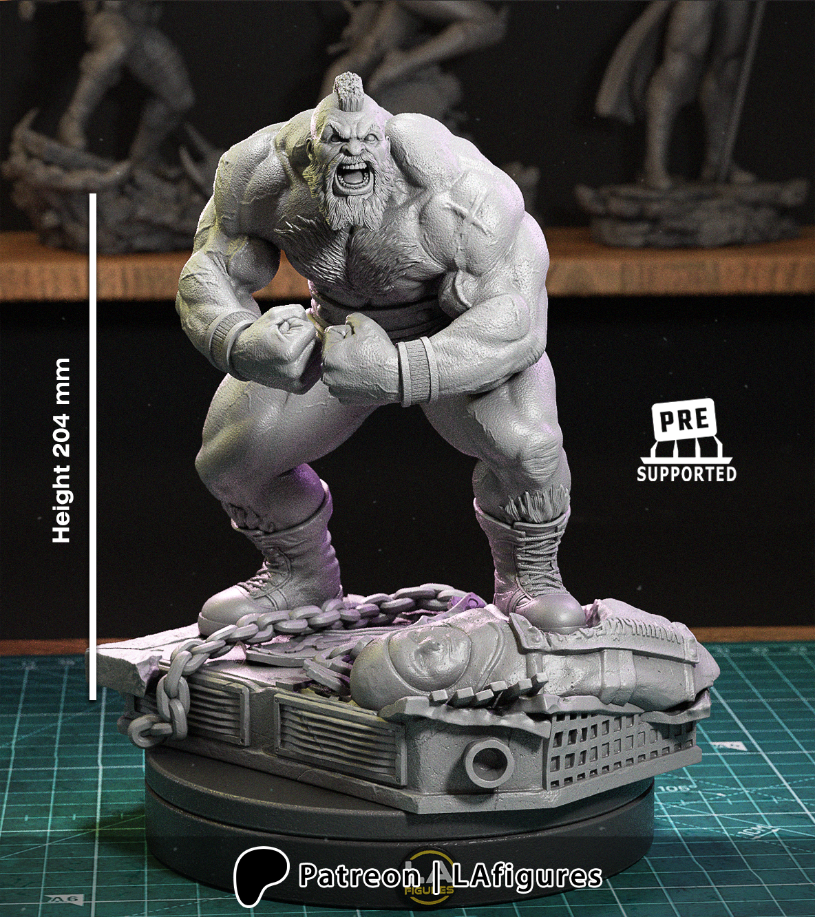 Zangief (Street Fighter) Statue - Fan Art 10 scale 3D Print Kit