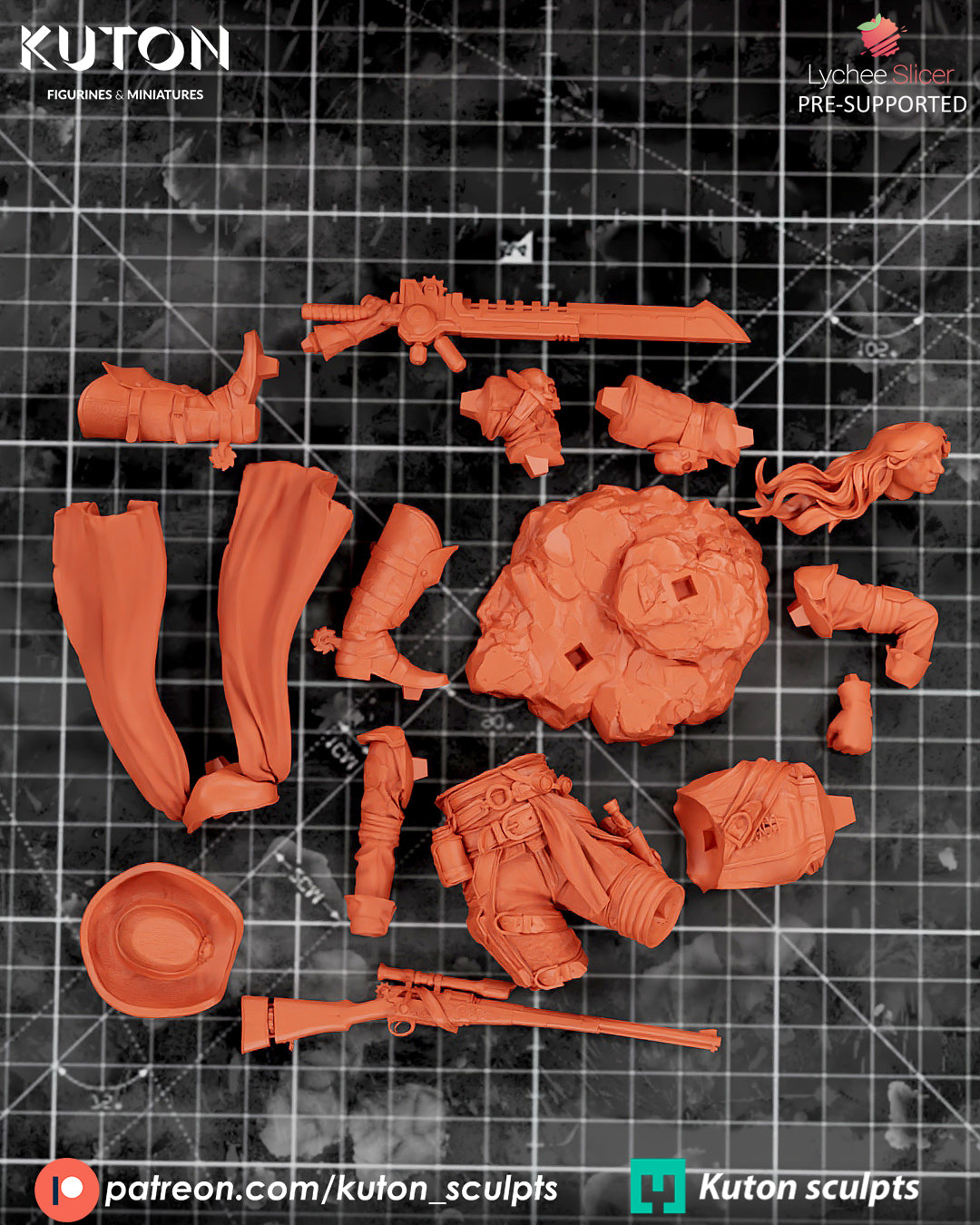 Crankshots 3d Printed Statue - 10 Scale and Miniature available