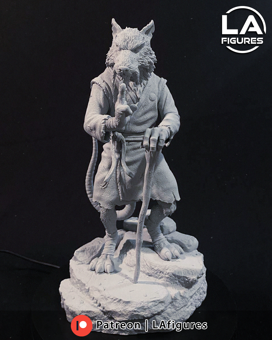 Splinter (TMNT) Statue - Fan Art 10 or 6 Scale - 3D Print Kit