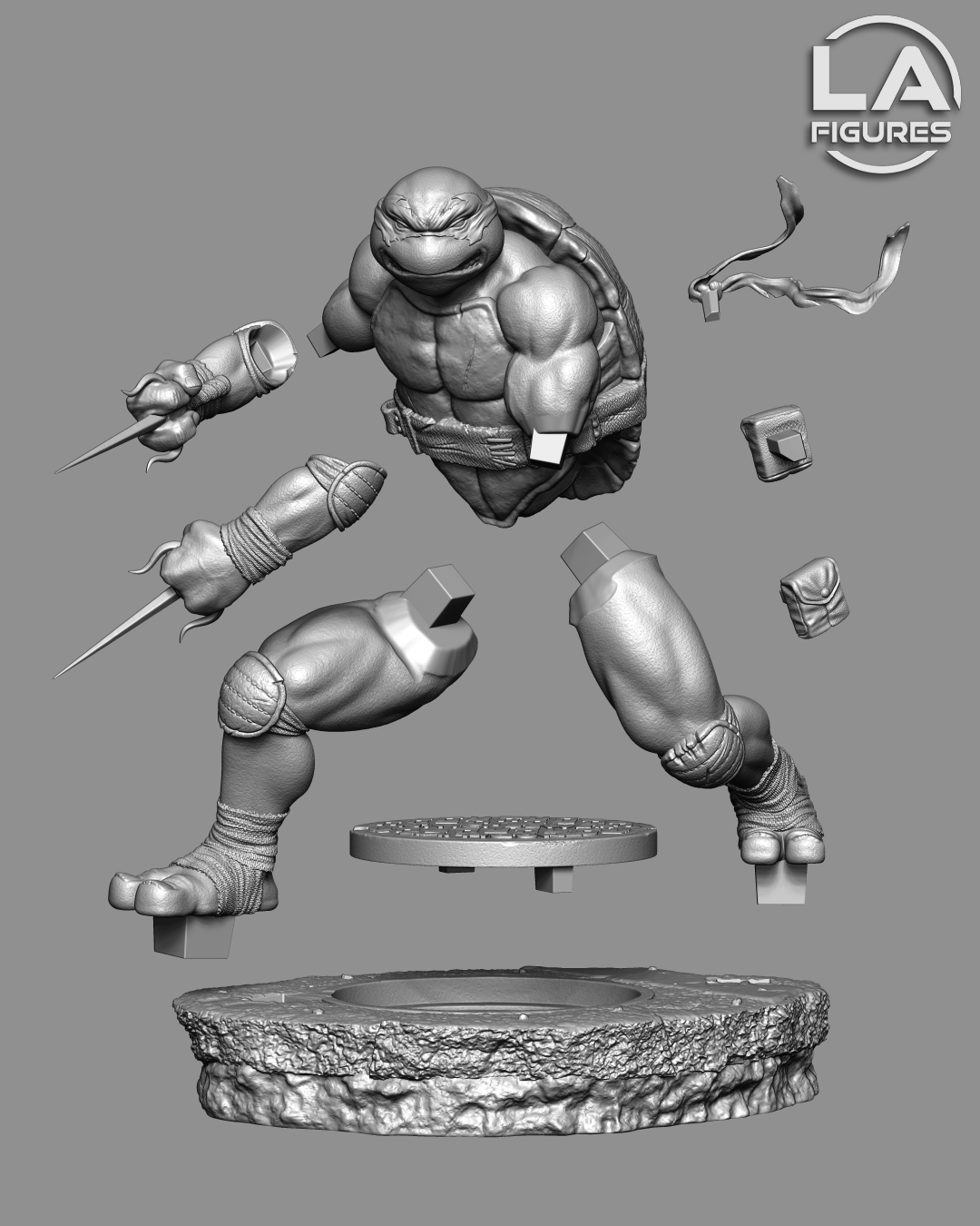 Raphael (TMNT) Statue - Fan Art 10 Scale (164mm) 3D Print Kit