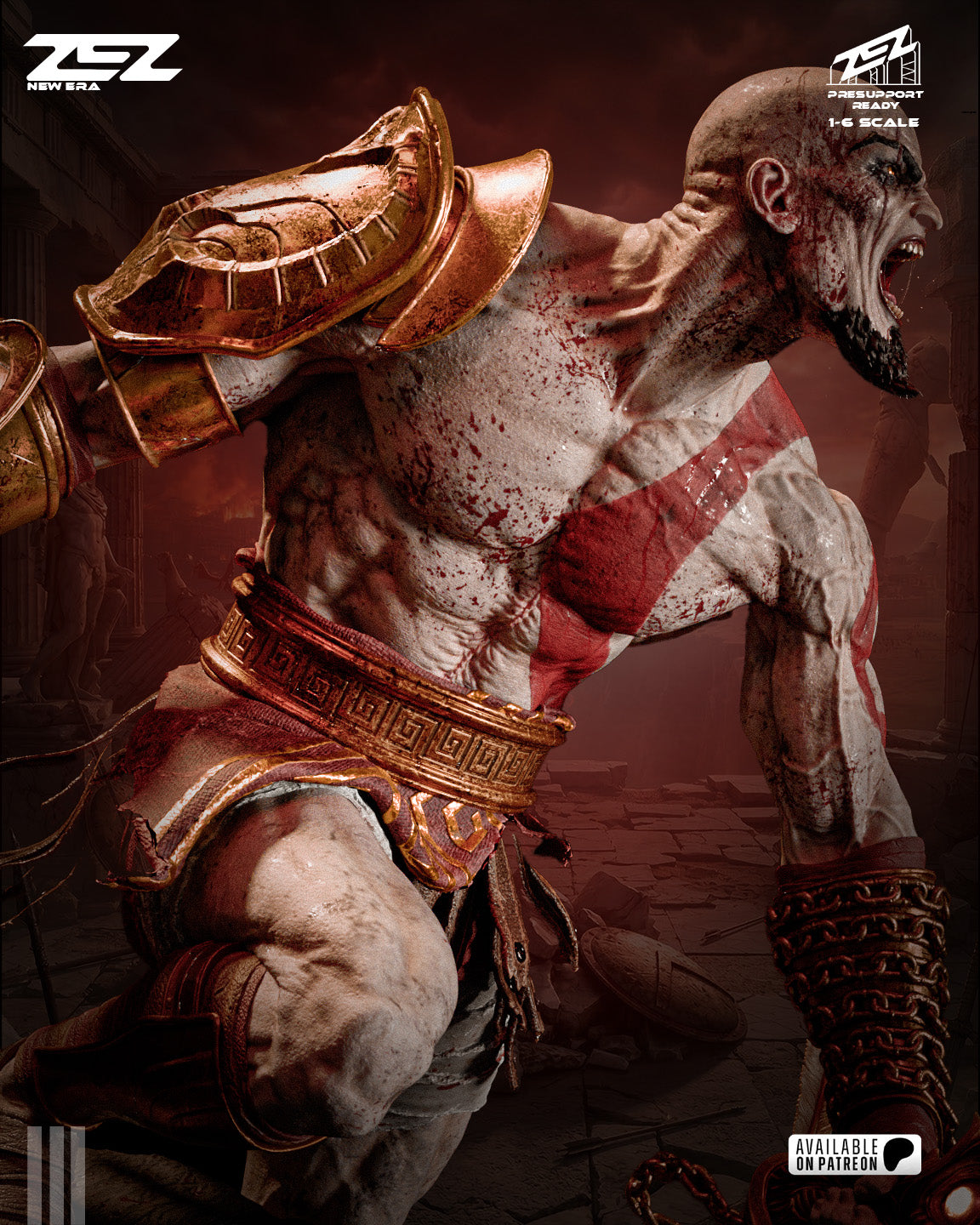 Kratos (ZEZ) - 3D Printed Fan Art Model Kit