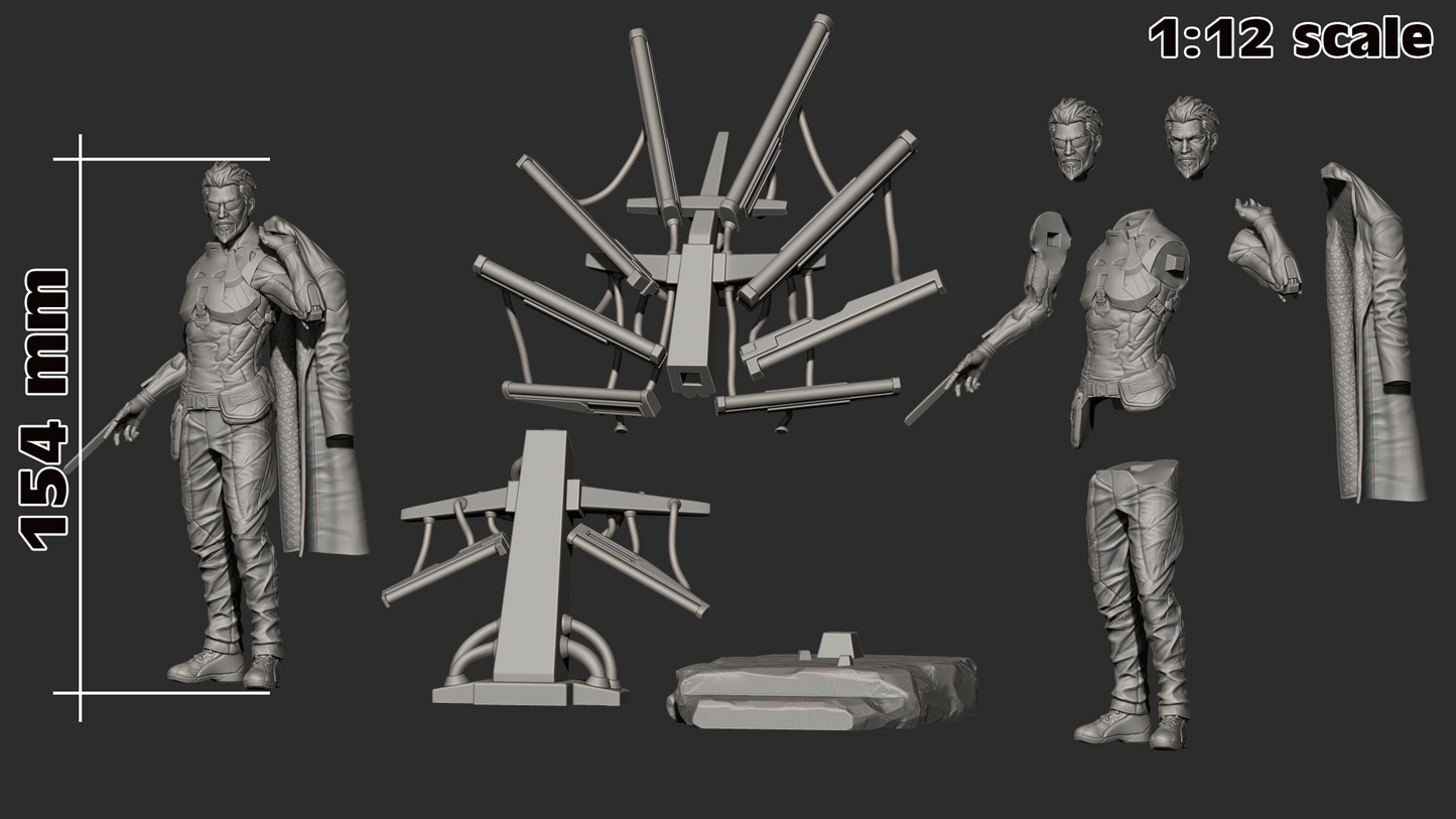 Adam Jenson -3D Printed Statue Model Kit